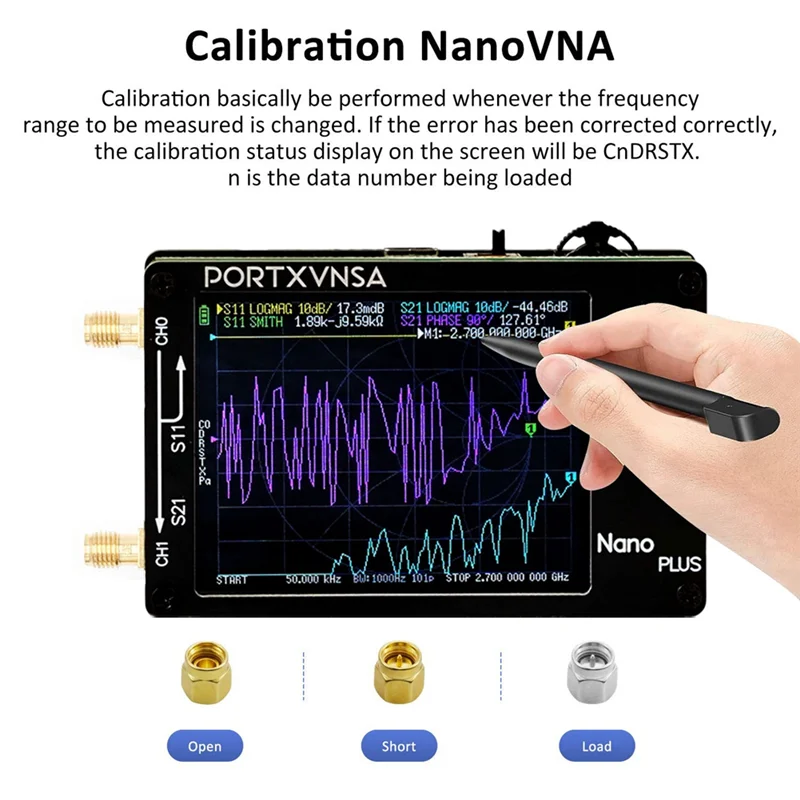 

B92B-для портативного анализатора спектра Nanovna, анализатор векторных сетевых антенн 50 кГц-2,7 ГГц, MF VHF UHF тюнер