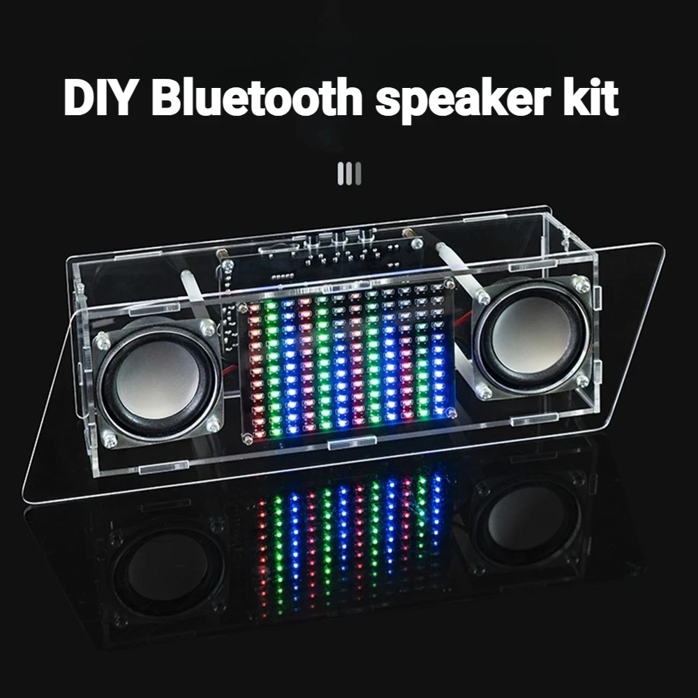 

Bluetooth Speaker DIY Kit with LED Music Spectrum Rhythm Light Bluetooth speaker LED Electronic Soldering Project Electronic Kit