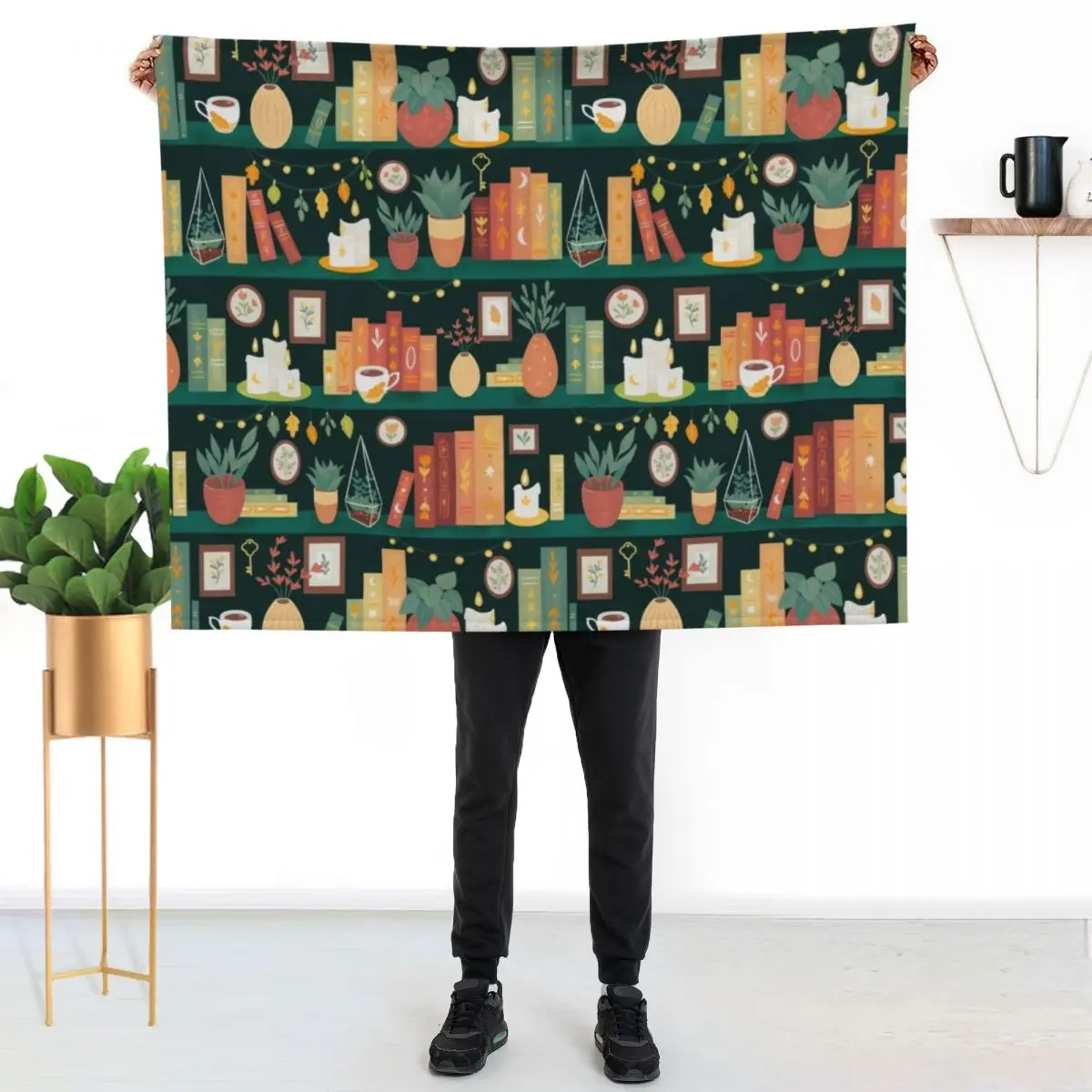 

Hygge library Throw Blanket Lightweight Warm Blanket for Travel Camping