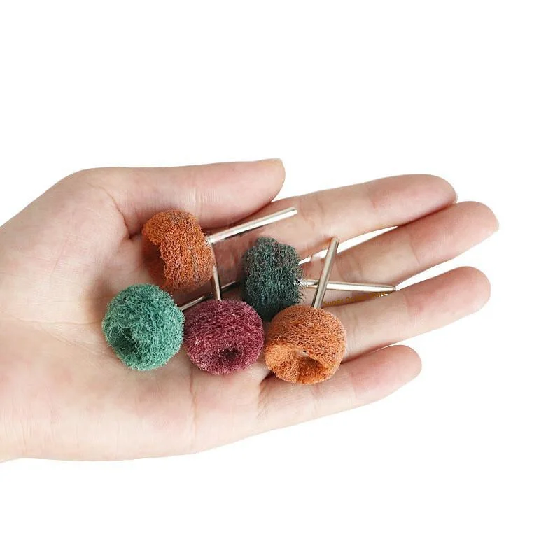 50ピース/セットミニドリル研磨ブラシナイロンバフ研磨ホイールヘッド3mm/2.35mmシャンクドレメルロータリーツールアクセサリー用