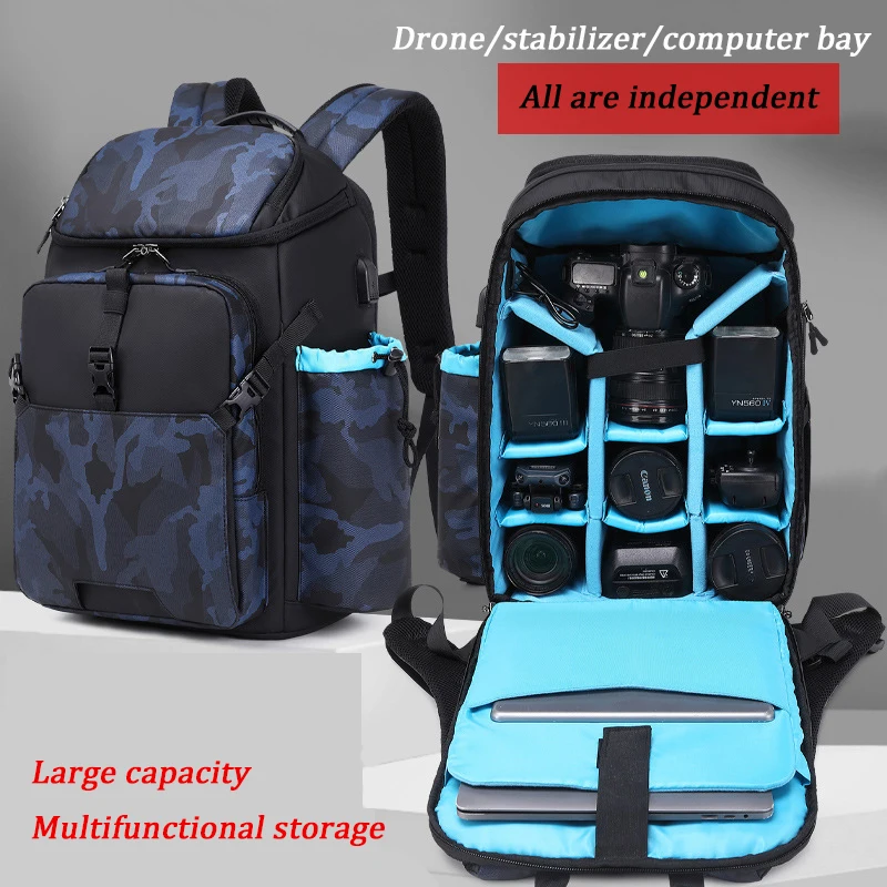 

New professional camera bag men's and women's SLR multi-functional shoulder photography backpack drone computer bag stabilizer b