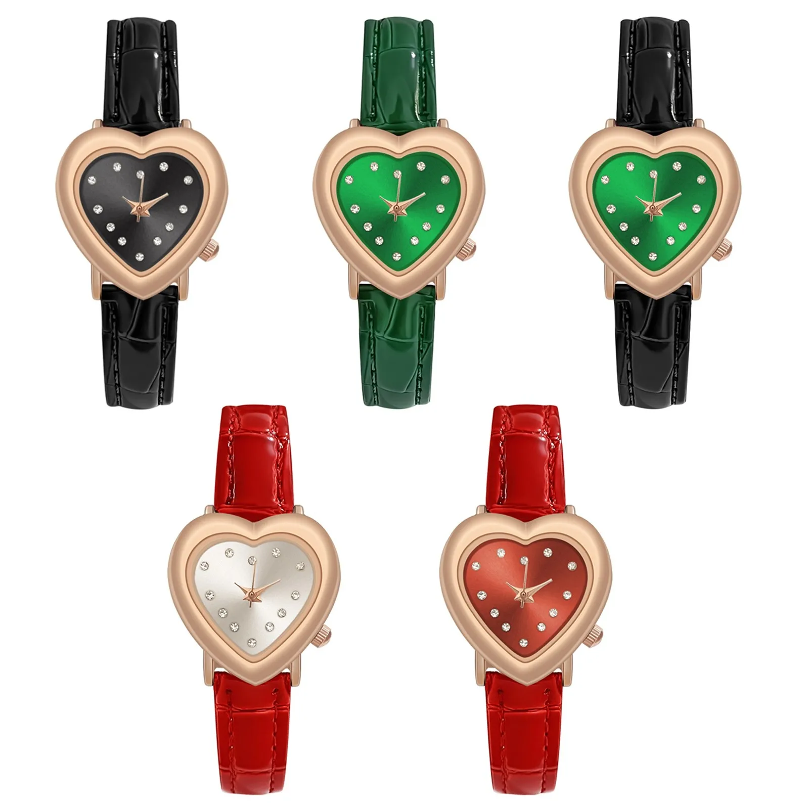 Reloj de cuarzo con esfera de corazón Para Mujer, cronógrafo de pulsera de cuero, único, a la moda, nuevo