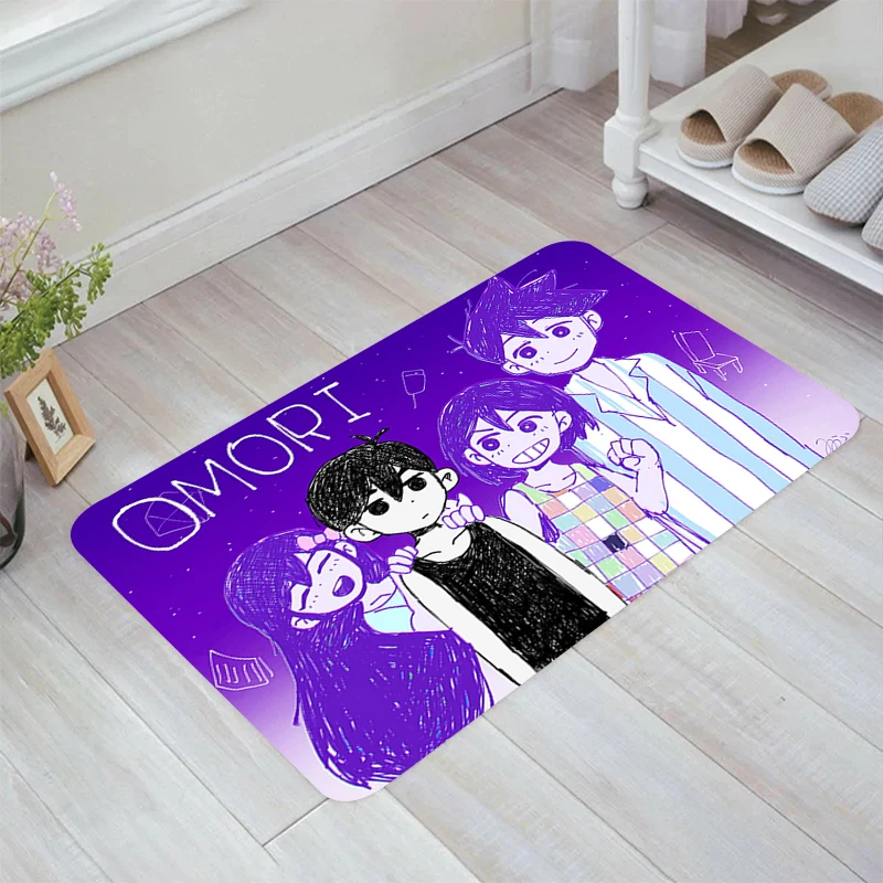 

Omori Anime Floor Mat Kitchen Rug Aesthetic Room Decoration Carpet Entrance of House Home Carpets Balcony Rugs Foot Doormat Door