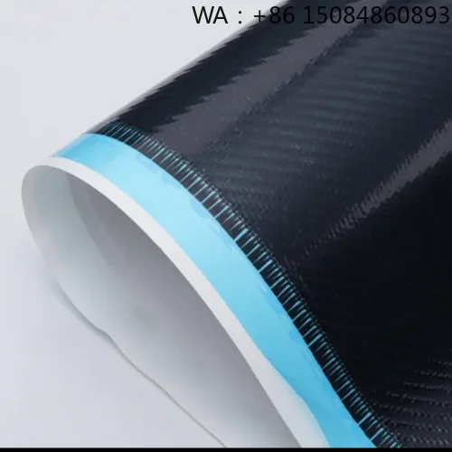 Tela de Fibra de Carbono Preimpregnada con Resina Epoxi, Tejido Liso de 12K y 640gsm, para Bolsas Automotrices, Uso Industrial General y Diario