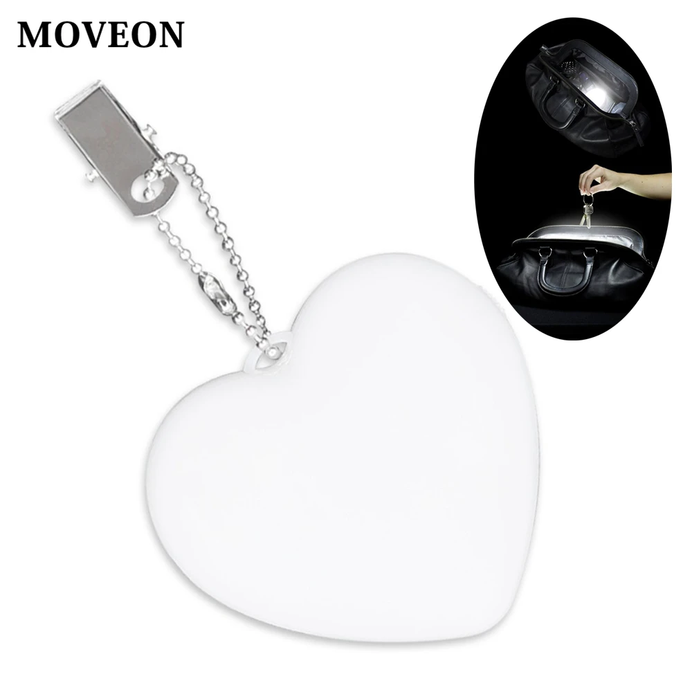 Purse Handbag Light Heart Shaped Sensor LED Bag Lamp Automatic illuminate Your Bag by Touch, Gifts for Mother, Friends