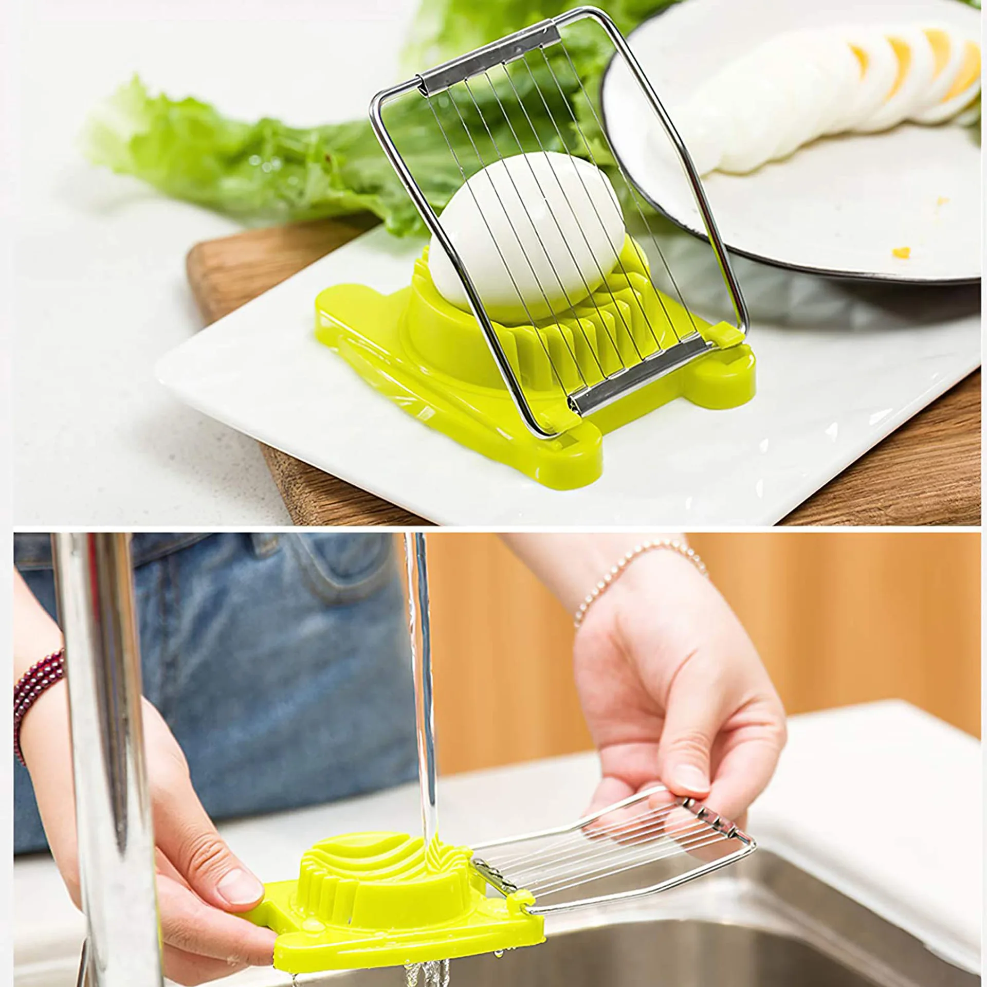 

Kitchen Accessories Egg Slicers Chopper Stainless Steel Fruit Salad Cutter Egg Tools Manual Food Processors Kitchen Tool Gadgets