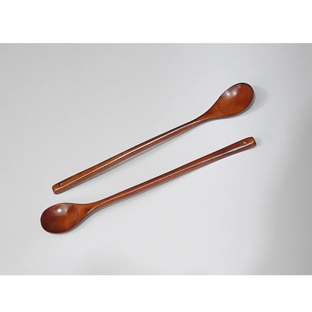 

1 pc Wooden Spoon Kitchen Utensils Long Handle Stirring Spoons Food Grade Natural Safe for Hot Surfaces Non-Scratch Cooking