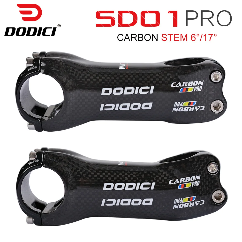 DODICI 3K Gloss  MTB Bike Handlebar Stem 6/17 Degrees31.8mm Carbon Bicycle Stem Riser Ultralight Handlebar Adapter 70 to 120mm