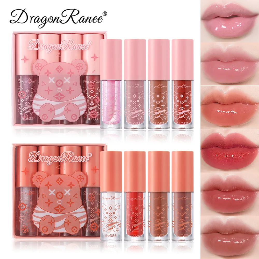 Water Gloss Lip Oil Red Niche Lip Gloss Mirror Lip Glaze Lip Gloss Glass Summer Jelly Glass Lip Set Cosmetics Makeup