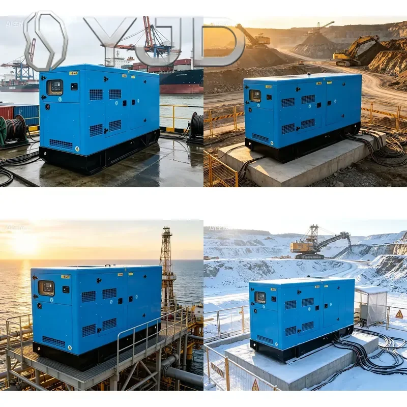 YJD Custom Electric Power 60Hz 230V 64kW 80kVA Auto Start ATS Super Silent Trailer Type Diesel Generator 4 Wheels