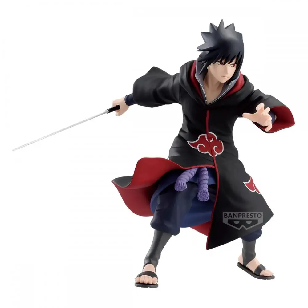 Bandai mainan Action Figure Anime, mainan Action Figure Anime NARUTO Shippuden vibrasi bintang Pembunuh Bee Uchiha Sasuke untuk anak laki-laki dan perempuan