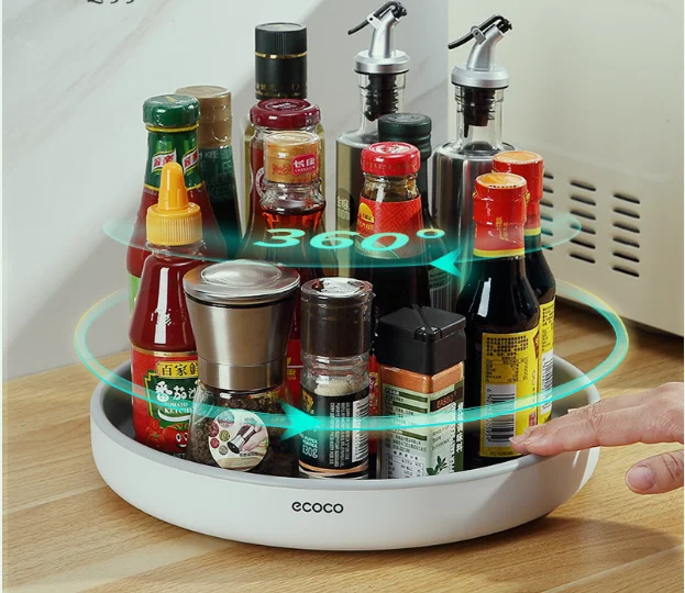 

Rotating seasoning rack kitchen desktop multi-functional soy sauce bottle seasoning storage supplies household large