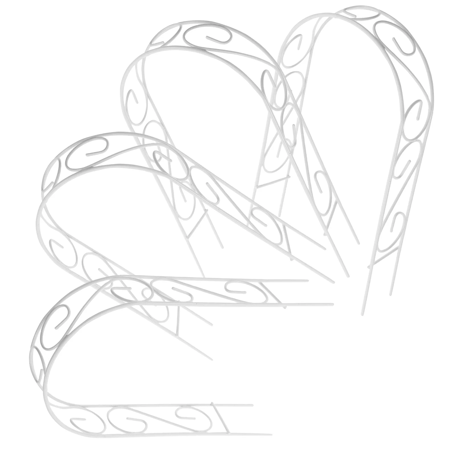 

4Pcs Mini Iron Arch Trellis Vintage Style Garden Plant Support Frame for Climbing Vines Potted Flowers Arch Trellis for Flowers