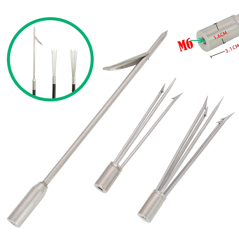 5-Zinken-3/1-Zinken-Edelstahl-Fischgaffkopf, Gaffgabel, Outdoor-Widerhaken-Tauchspieß, Fischereiausrüstung, Fischharpunen mit Widerhaken