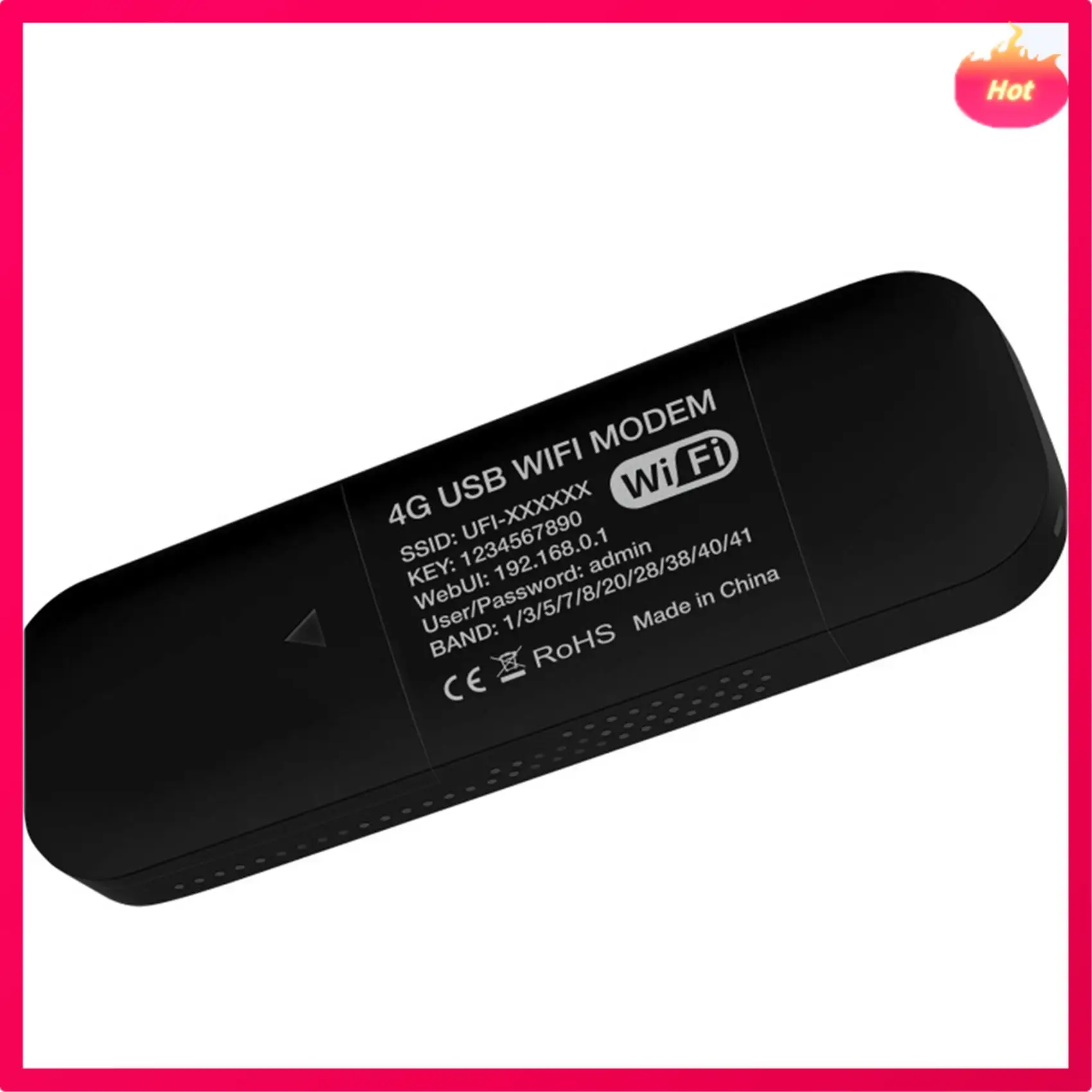 AYHF 2X 4G USB WIFI Modem 150Mbps With SIM Card Slot 4G LTE Car Wireless Wifi Router USB Dongle Support B28 European Band