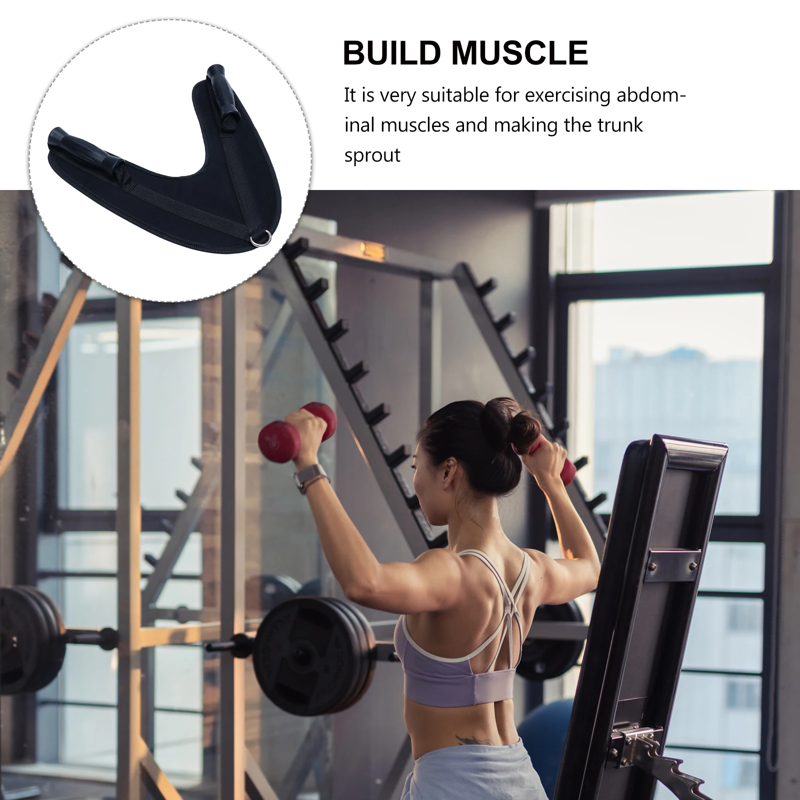 

Fitness Band Gym Accessories for Cable Machine Abdominal Exercise Equipment Workout Crunch Straps Trainer Attachments Harness