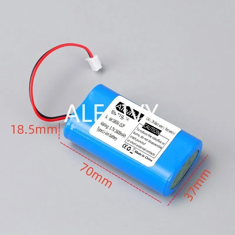 Lithium Battery 3.7V 18650 with XH2.54-2P Plug 4500/6800/12800mAh Rechargeable battery For Fishing LED Light Bluetooth Speaker