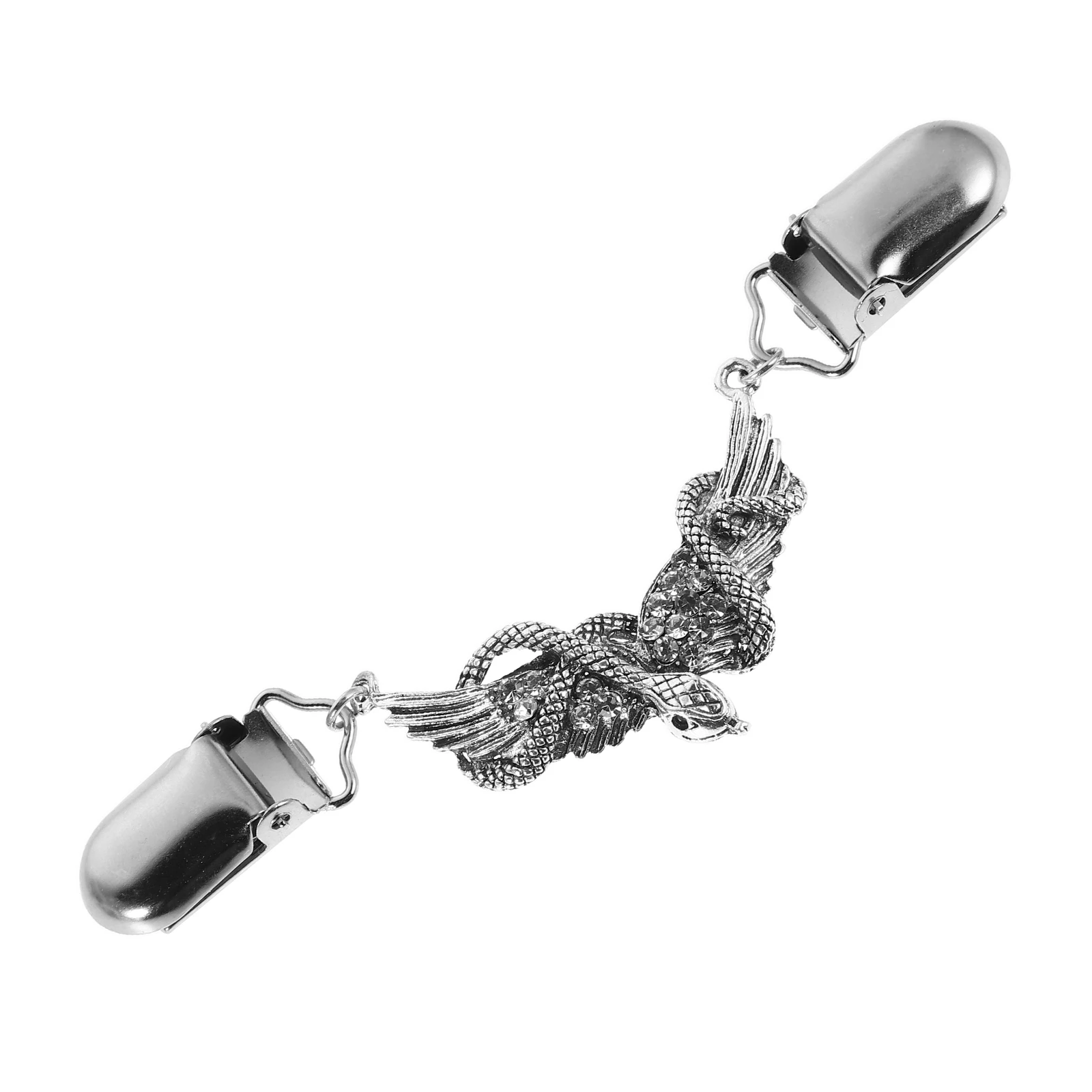 الماس في سترة كليب مشد للخصر مقاطع الزخرفية مشبك سبيكة المشدود حجر الراين ثعبان الجناح المرأة وشاح شال فستان