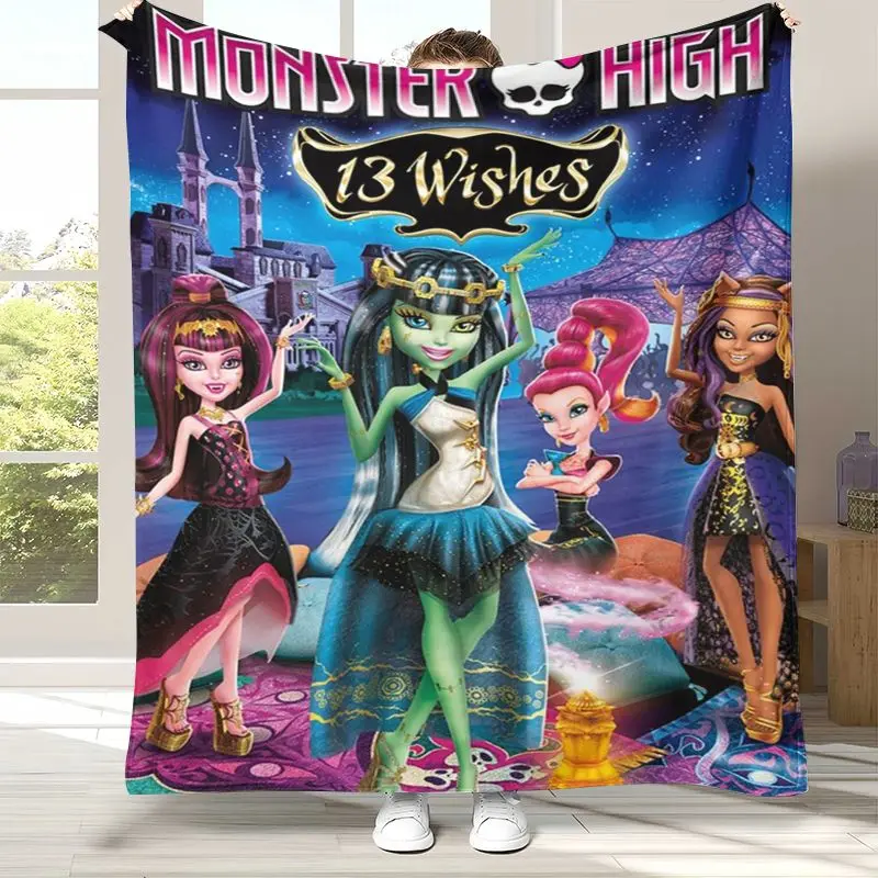 Draculaura Monster High Cartoon Doll Soft Flannel Throw Blanket,Cozy Blanket for Bed,Sofa,Living Room,Picnic,Camping,Home Decor