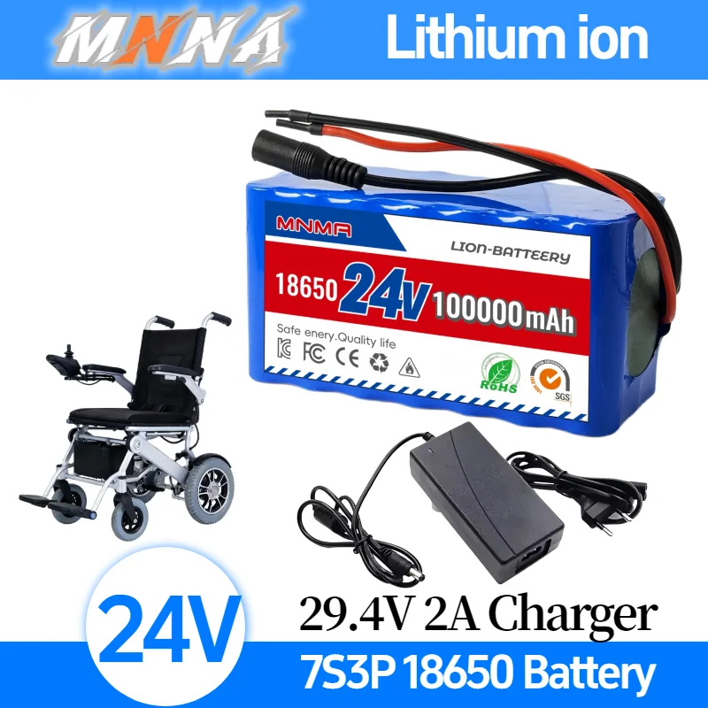 

& Professional 24V 10Ah Lithium Battery 7S3P Pack with BMS, for Electric Tools, Electric wheelchair, toy car, quality Assurance