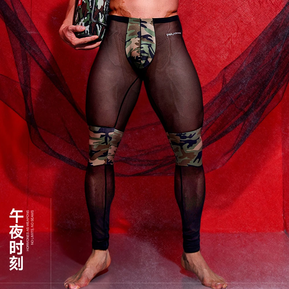 

See Through Mesh Mens Fitness Plus Size Sporty Leggings Skinny Workout Tight Joggers Pants Trousers