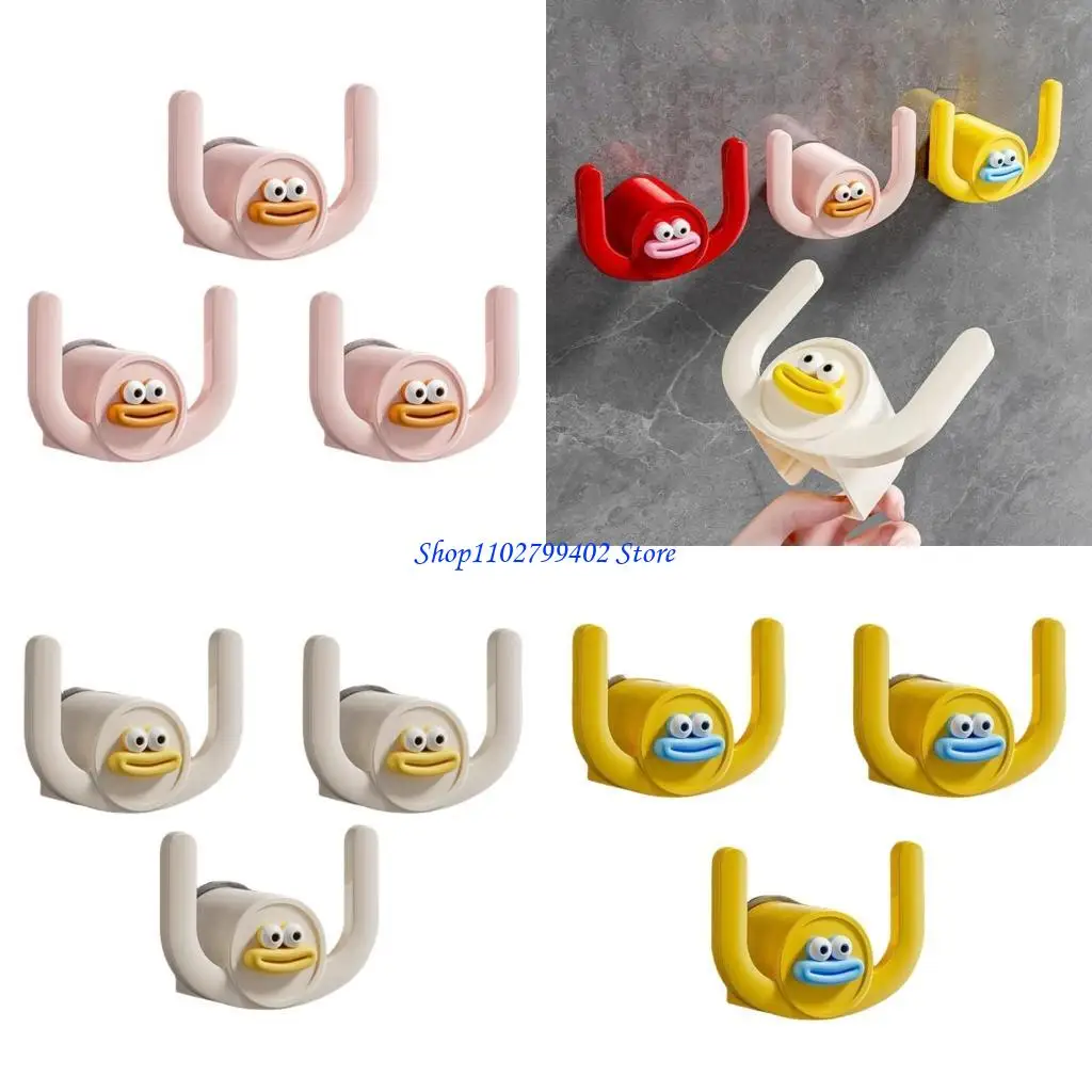 

547F 3 шт. Практичный настенный крючок для ванной комнаты без необходимости сверления увеличивает пространство, подходит для