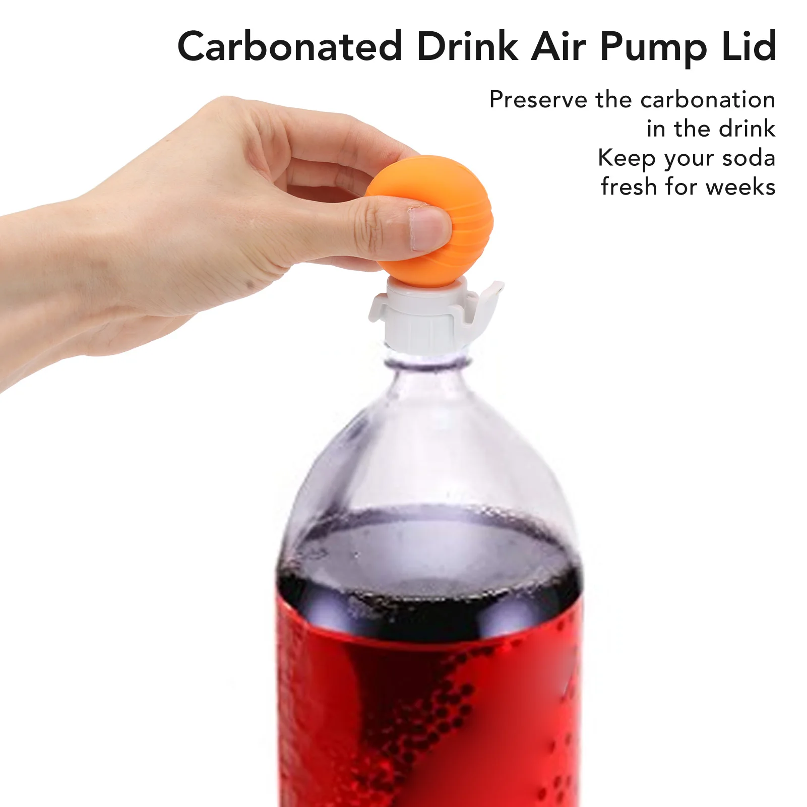 Soda Bottle Lid Silicone Leak Proof Carbonated Drink Air Pump Cap Keeper Durable Pump Saver Stopper Fizz Lids