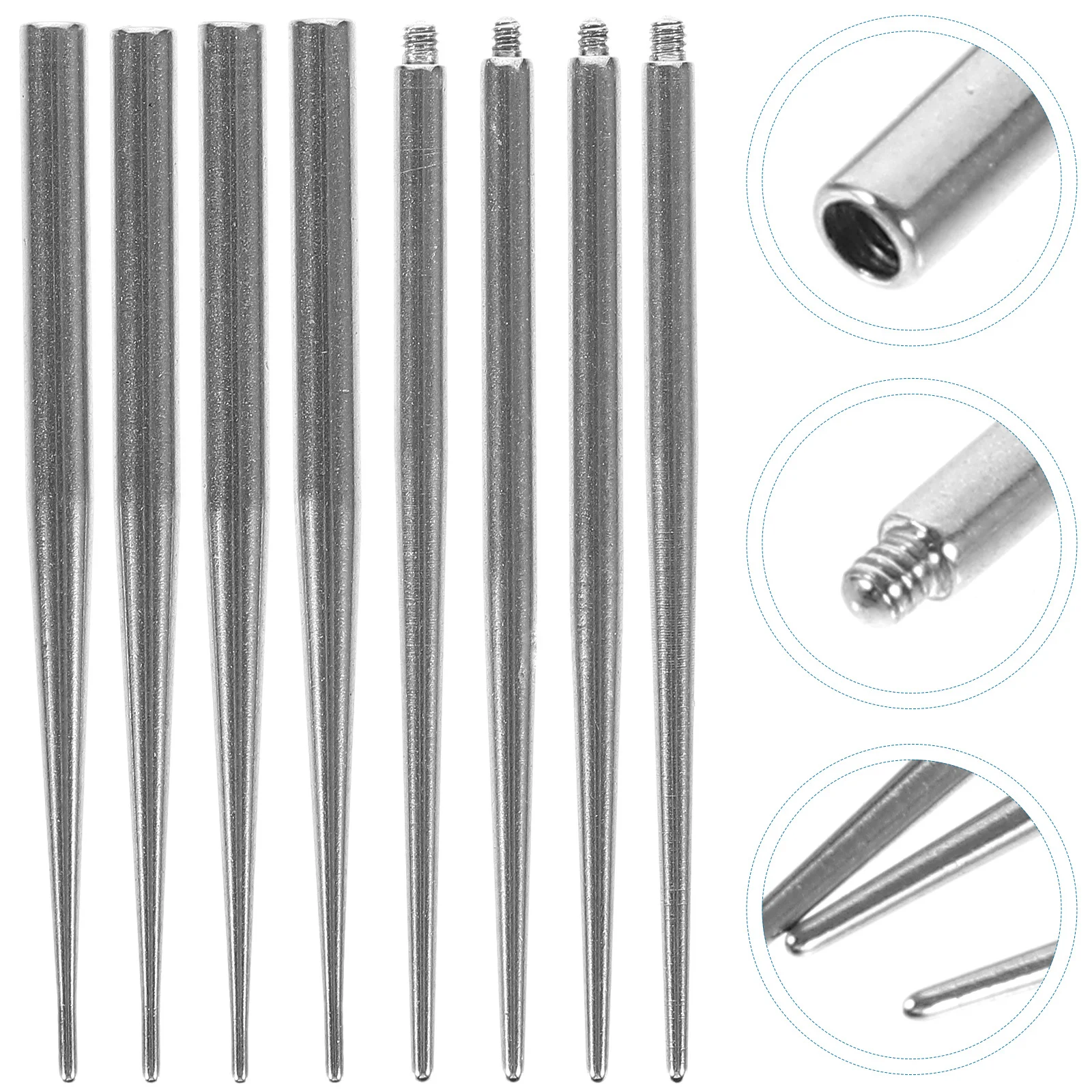 

8Pcs Piercing Taper Pin High-Grade Stainless Steel Body Piercing Assistant Tool for Ear Nose Lip Navel Multipurpose Insertion