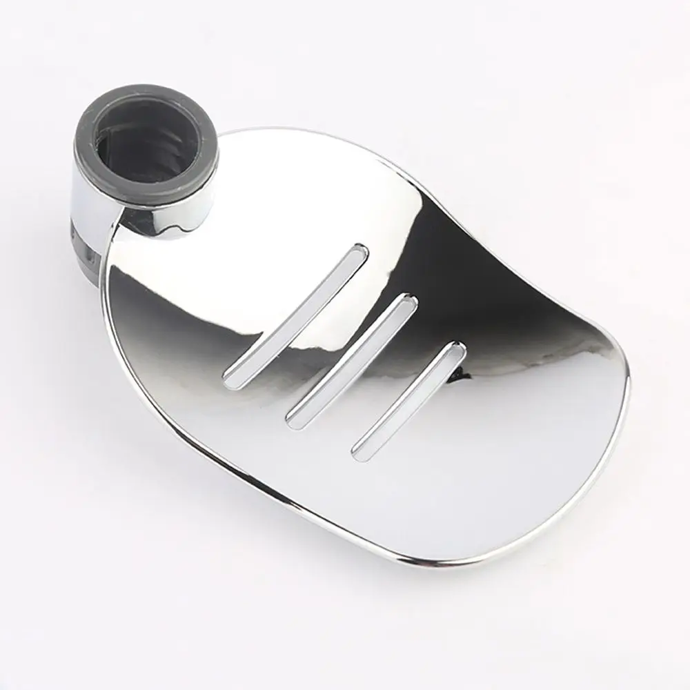 22/24/25MM For 22 24 25 mm Silver Bath Shower Home Adjustable Rail Slide Soap Dishes Soap Holder Leaf Shape Tray