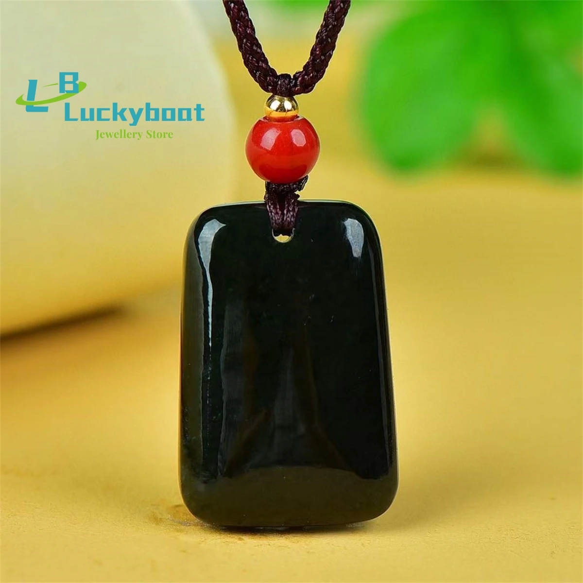 Natural Hetian Qingyu T-shaped Wushi Card Pendant Simple and Personalized Exquisite Fashion Versatile for Men and Women