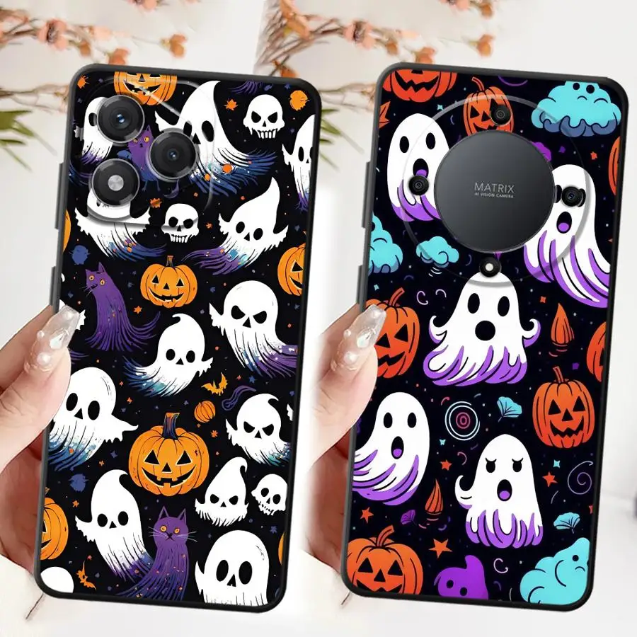 Halloween Ghost Case voor Honor X8 90 Lite 70X9 X9a 8XX7 X7a X9c Soft Back telefoon Cover