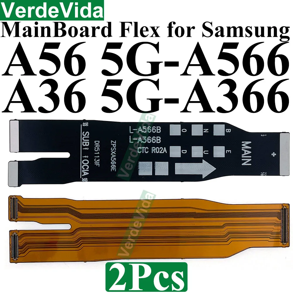 2Pcs Main Motherboard Connector Board Ribbon Flex Cable For Samsung A56 A36 A26 A16 A55 A35 A25 A15 A54 A34 A24 A73 A53 A33 A52 image 2
