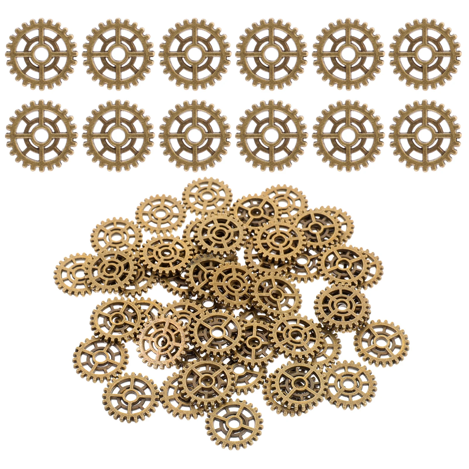 

50 Pcs Circular Gear Hangings Bracelet Charm Making Steampunk Charms Jewelry Vintage Gears Tools Crafts Decoration
