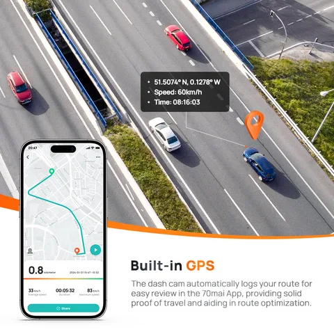 Видеорегистратор 70mai A510 1944P с GPS и 4G, поддержка парковки — детальный вид товара
