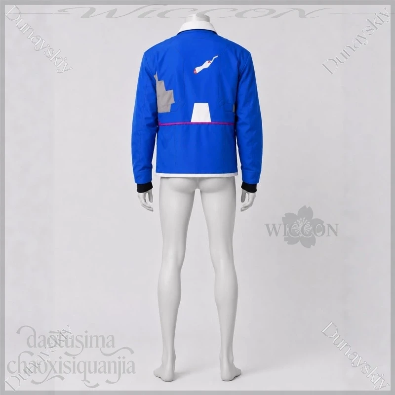Blue Color Block Cargo Jacket Cosplay Coat Cosplay Anime Punk Cartoon Edgerunnernerss 2 Costume Black Wigs Halloween Christmas - view 5
