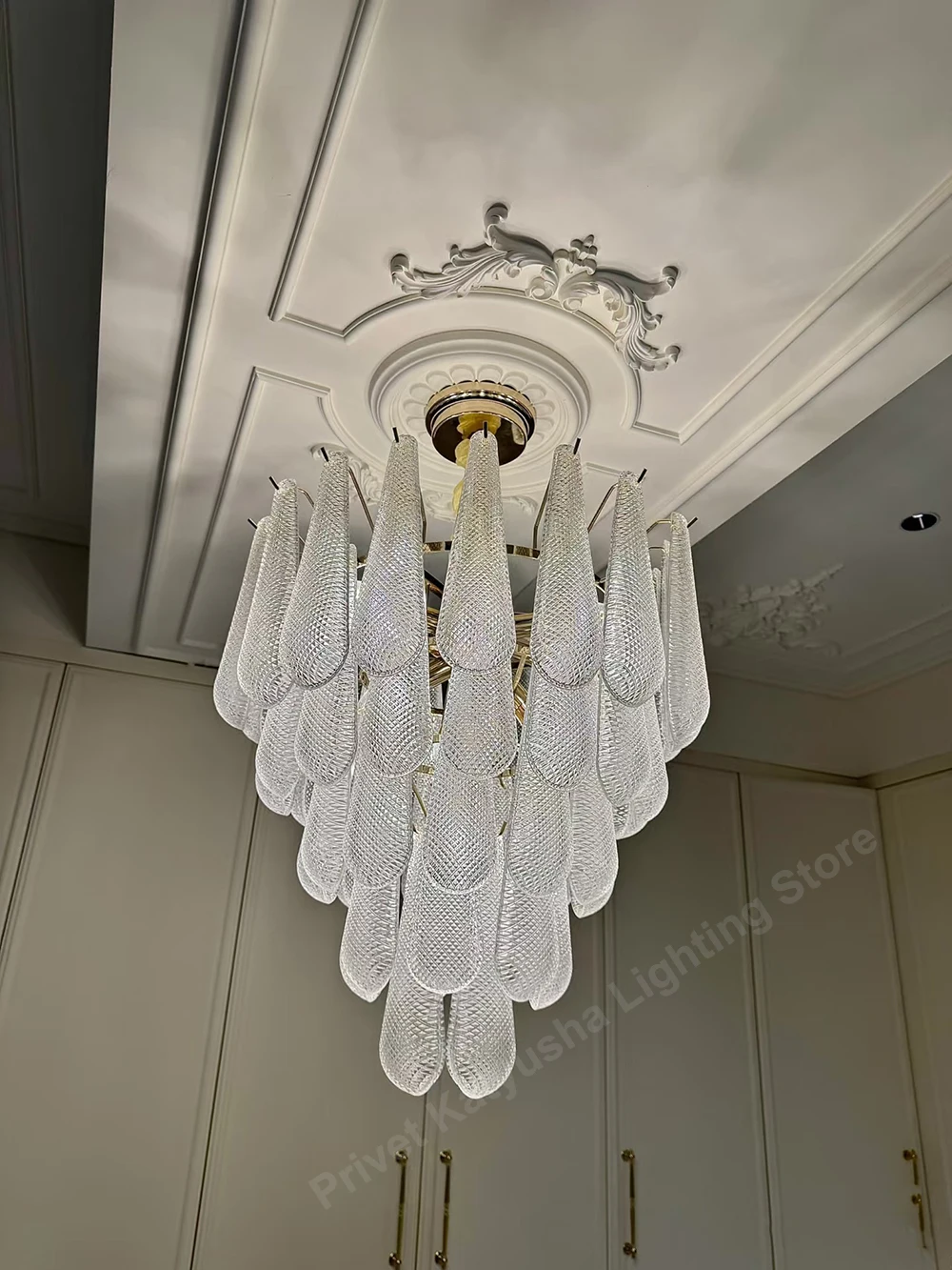 Nordic Luxury Gold Handmade Glass Chandelier Lights, Led Nordic Suspension Luminaire Living Room Renovation Lampen 2026 Lampa
