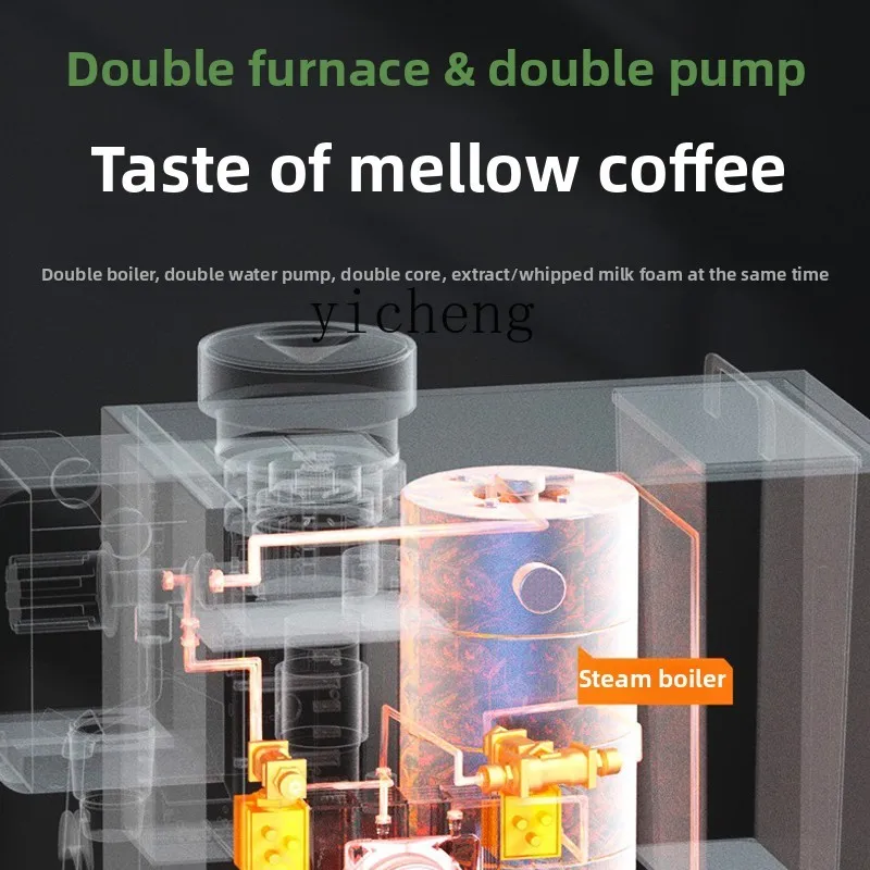 Zz ekspres do kawy komercyjny włoski półautomatyczny mały młynek do kawy z mlekiem i herbatą