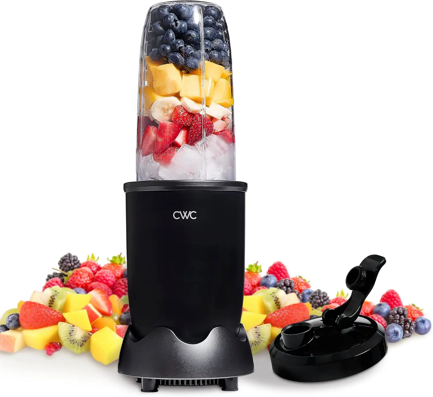 600W Personal Blender, 24oz BPA-Free, Ice-Crushing Blades, Easy Clean, Anti-Slip Base, Black