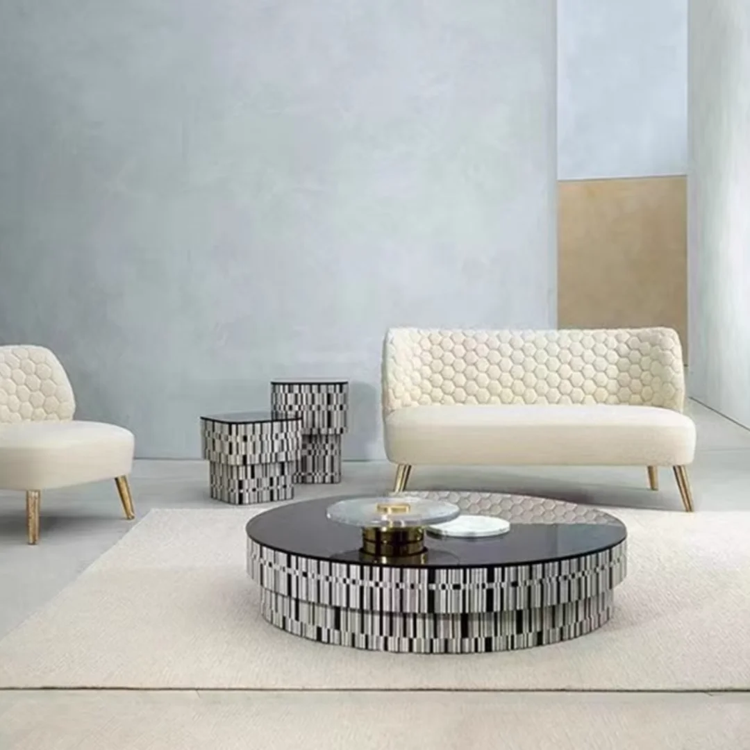 الحجم: 2.5x0.58 متر السُمك: 0.5 مللي متر أنيق أسود أبيض مخطط قشرة خشبية إبداعية أثاث منزلي مصنوع يدويًا مواد ديكور ذاتية الصنع #6