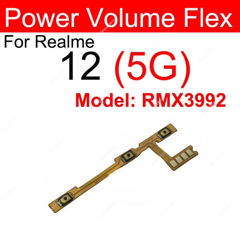 For Realme 12 Pro 12Pro Plus 12 Plus 12X 12Lite 4G 5G ON OFF Power Voulme Button Flex Cable  Side Keys Volume Power Flex Cale