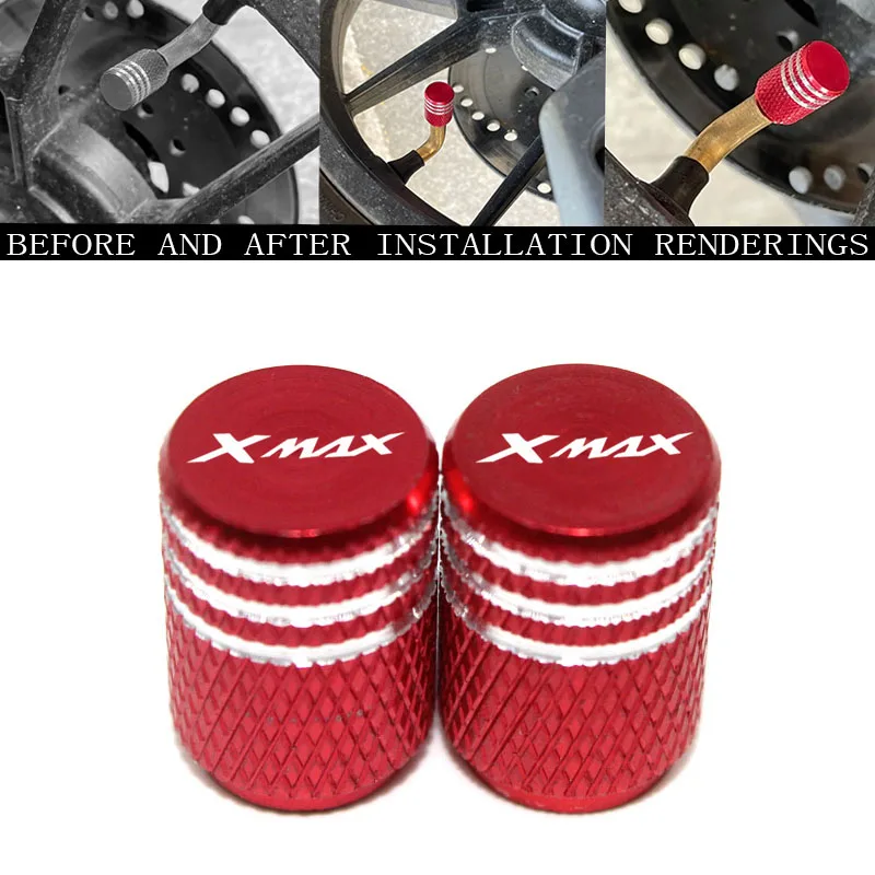 Motorcycle CNC Aluminum Accessorie Wheel Tire Valve Stem Caps Airtight Covers Fit For XMAX 125 X MAX 250 X-MAX 300 XMAX 400