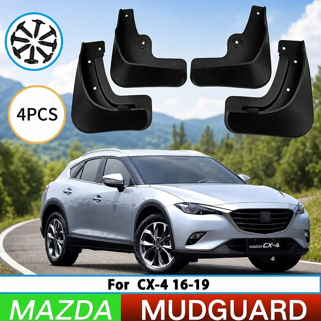 

For Mazda CX-4 2016-2019 Mudguards Front Rear Splash Guards Tire Fender Protectors Car Accessories