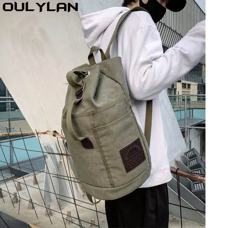 60/30L Mens Bag Outdoor Sports gym Duffle Bag Rucksack Tactical Canvas Backpack School Bag Travel Shoulder BagHandbag Two Size