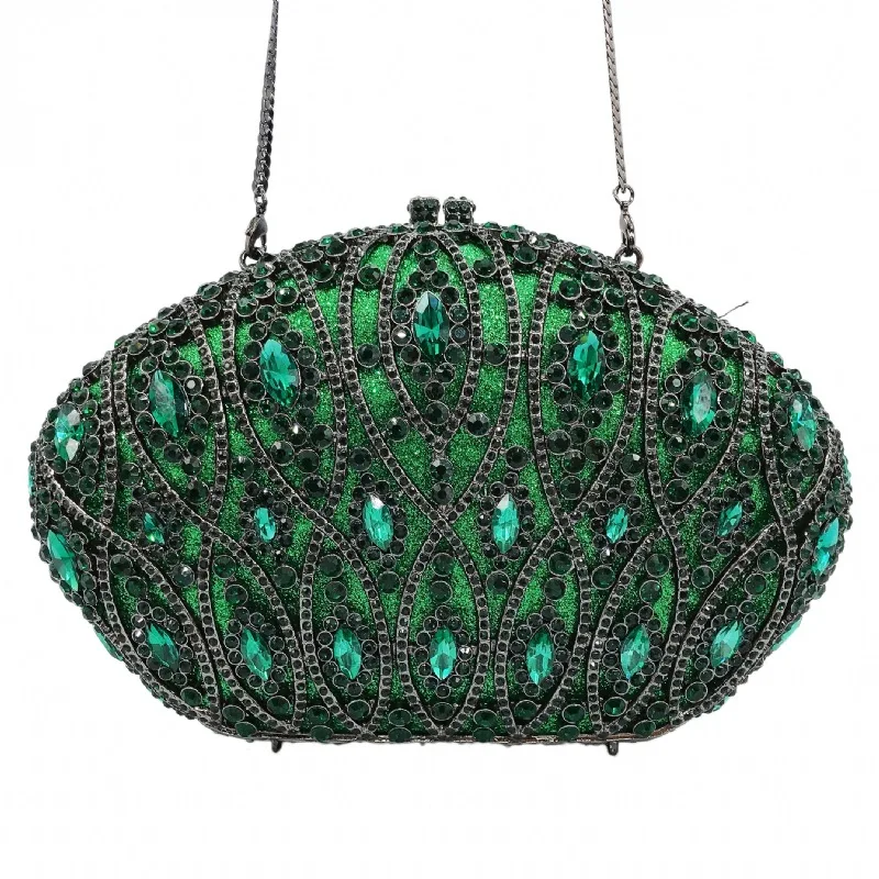 Diamond-encrusted Dinner Bag Empty Metal Hard Box Diamond Banquet Dress Clutch Women's Bag Party Gathering Sac À Main Femme Luxe