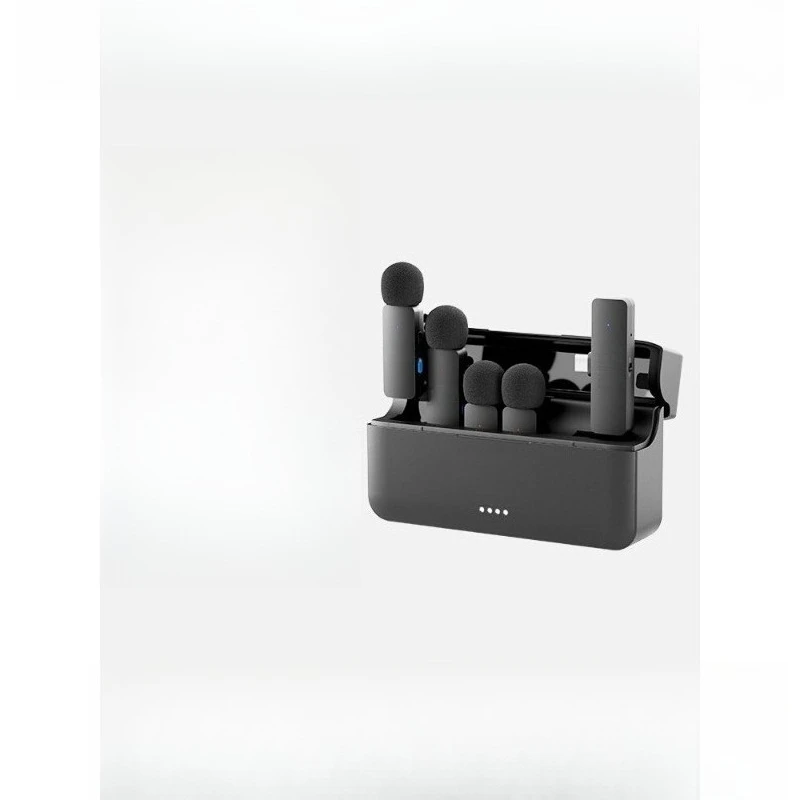 one-to-four wireless microphone, collar-type mobile phone camera,  professional multiplayer radio microphone
