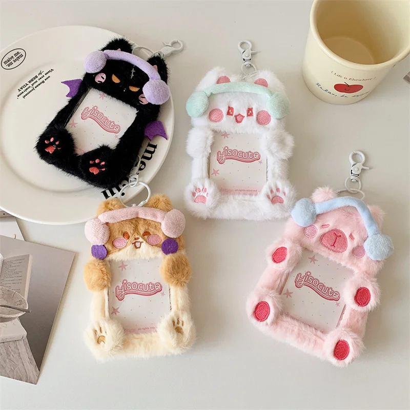 

Kpop Cute 3 Inch Plush Card Holder Postcard Card Holder Idol Album Photo Card Lomo Card Organizer Card Bag Gift Collection