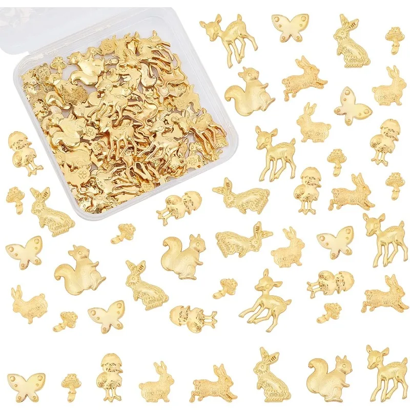 Relleno de resina con temática Animal, suministros de aleación de resina epoxi, conejo, ardilla, mariposa, seta, pollito, ciervo Sika, 1 caja