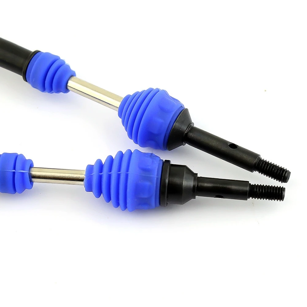 YSUN-4 Pcs Front Drive Shaft Steel  Driveshaft CVD For 1/10 Traxxas Slash Rustler Hoss Stampede VXL 4X4 RC Car Blue