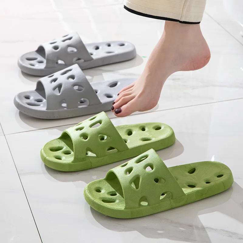 Taking a Shower In The Bathroom, Soft Soled Slippers, Summer Indoor Home, Hollow Out Anti Slip Dormitory, Student Shower Sandals