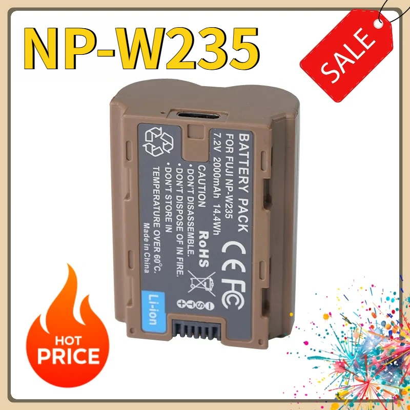 

10PCS 7.2V 2000mAh NP-W235 Camera Battery for Fujifilm XT5 XT4 GFX100S/50SII XH2S Battery